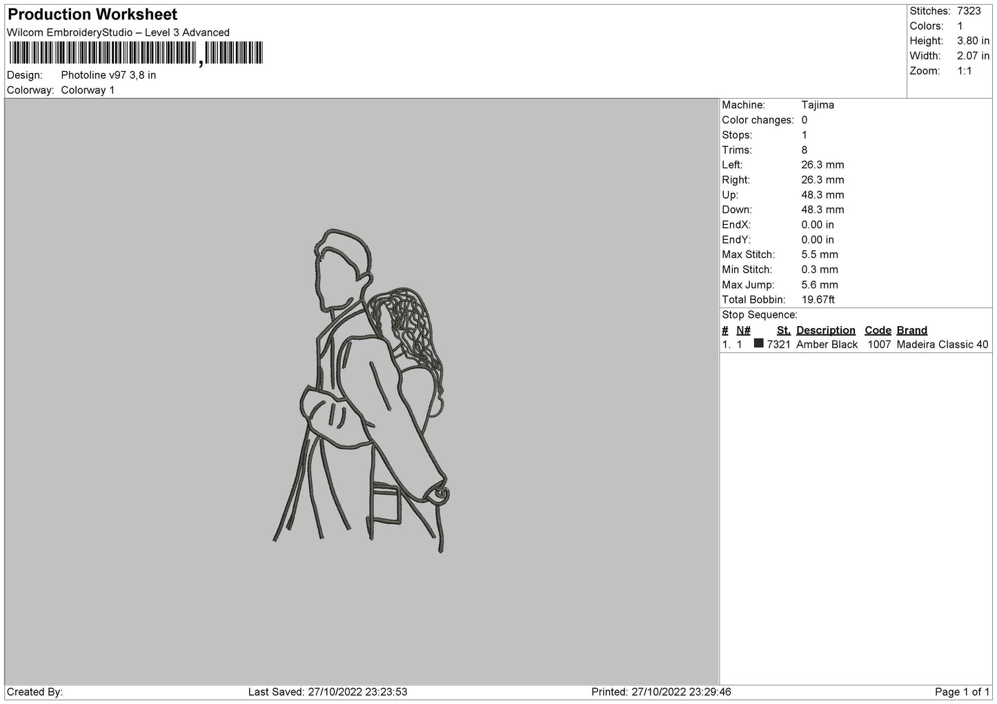 Photoline V97 Embroidery File 6 sizes