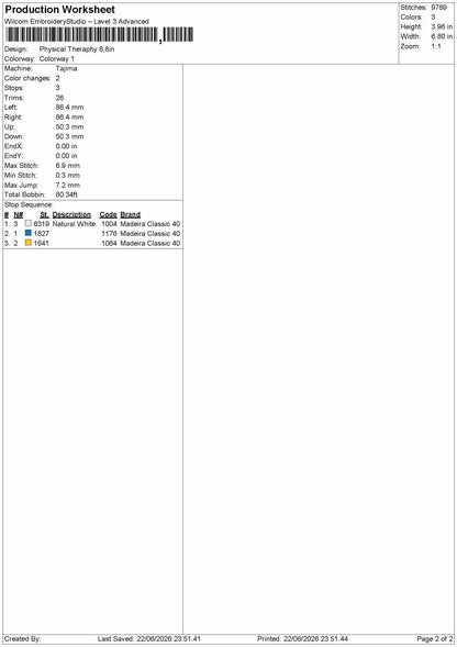 Physicaltext Embroidery Machine Design File 6 sizes