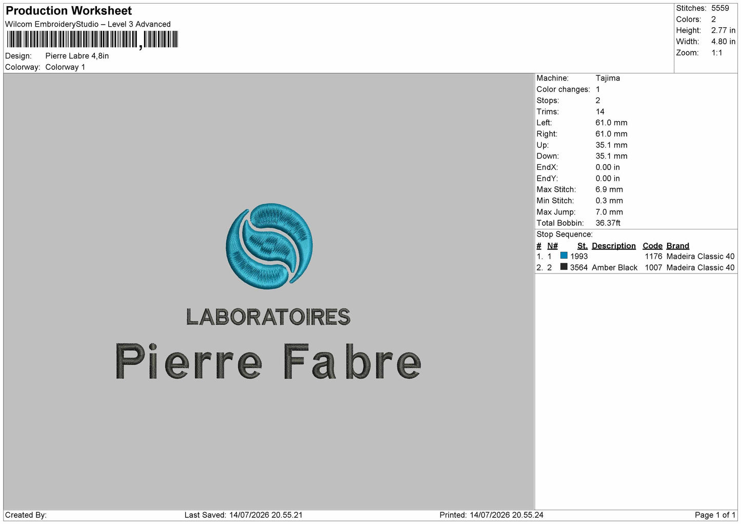 Pierre Text Embroidery Machine Design File 6 sizes