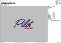 Pilot Roofing Embroidery File Design