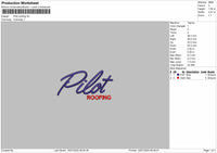Pilot Roofing Embroidery File Design