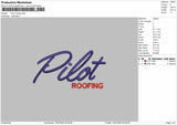 Pilot Roofing Embroidery File Design