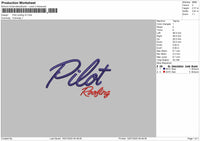Pilot Roofing Embroidery File Design