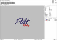 Pilot Roofing Embroidery File Design