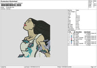Pocahontas 01 Embroidery File 6 sizes