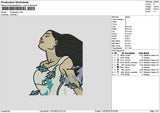 Pocahontas 01 Embroidery File 6 sizes