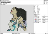 Pocahontas 01 Embroidery File 6 sizes
