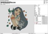 Pocahontas1912 Embroidery File 6 sizes
