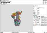 Pokemon 0201 Embroidery File 6 sizes