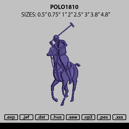 Polo Big Logo Embroidery File 3 size