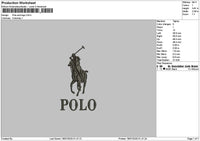 Polo1807 Embroidery File 6 sizes