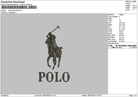 Polo1807 Embroidery File 6 sizes