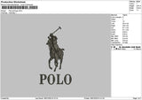 Polo1807 Embroidery File 6 sizes
