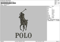 Polo1807 Embroidery File 6 sizes