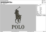 Polo1807 Embroidery File 6 sizes