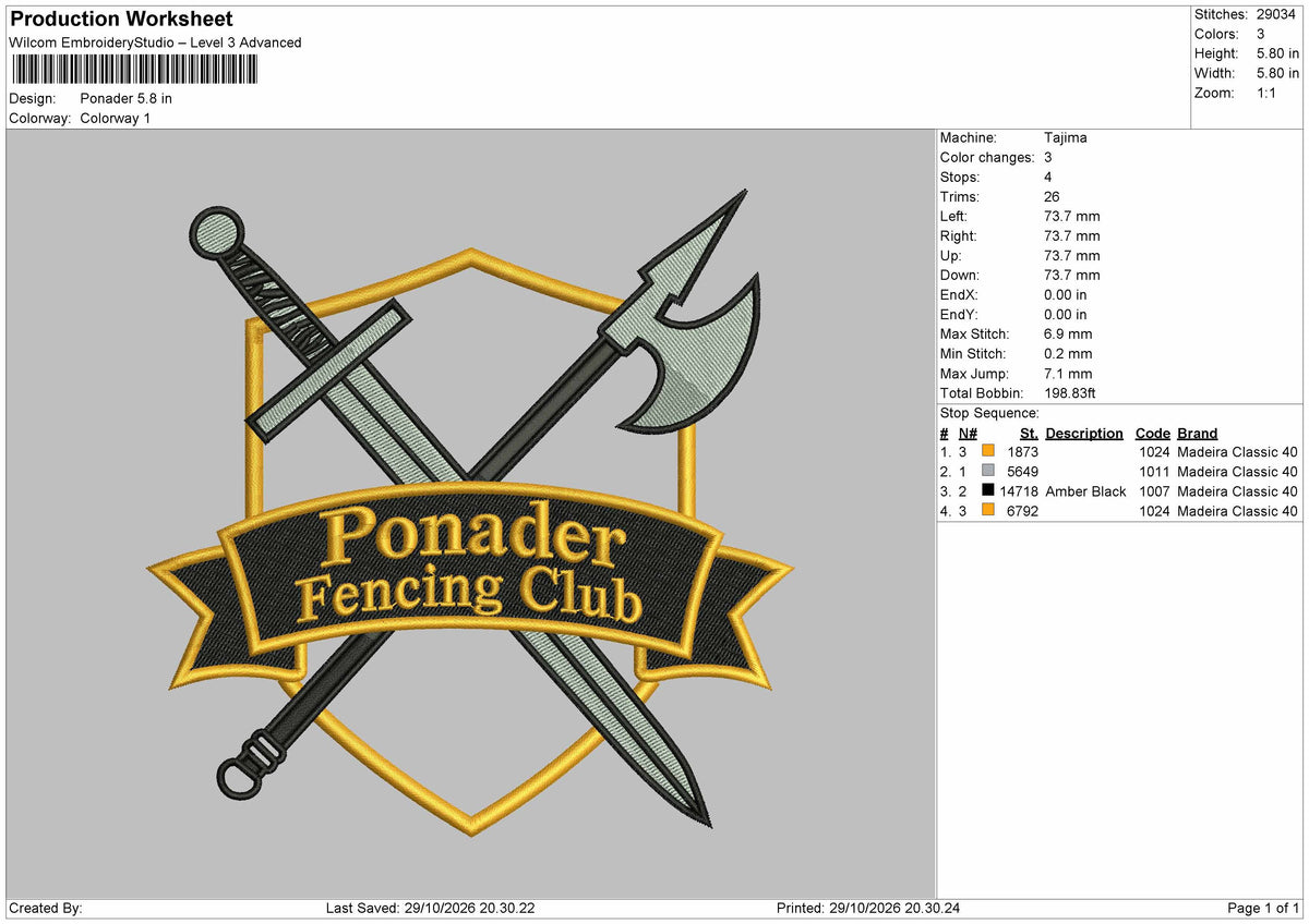 Ponadertext Embroidery Machine Design 3 Files