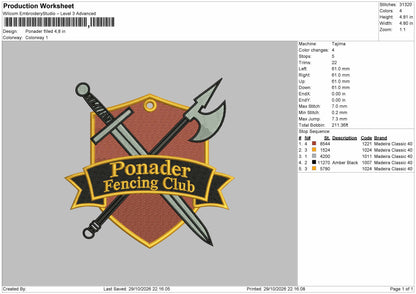 Ponadertext Embroidery Machine Design 3 Files