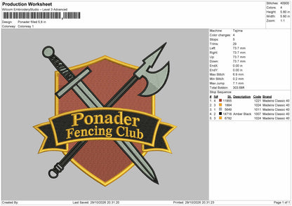 Ponadertext Embroidery Machine Design 3 Files