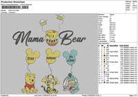 Pooh Eros Embroidery File 6 sizes
