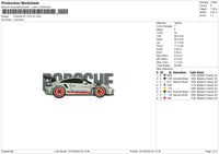 Porsche1410 Embroidery File 6 sizes