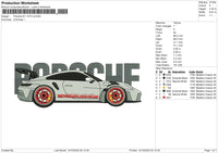 Porsche1410 Embroidery File 6 sizes