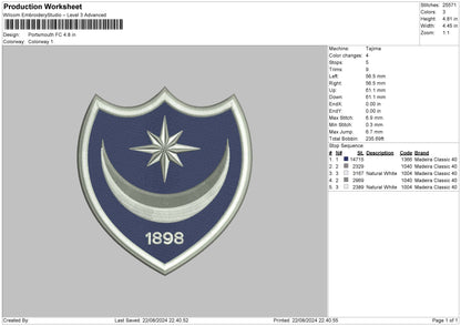 Logo 2208 Embroidery File 6 sizes