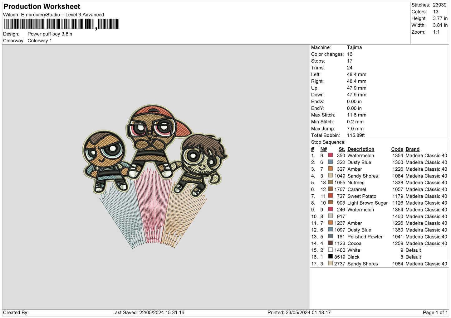 Ppboy Embroidery File 6 sizes