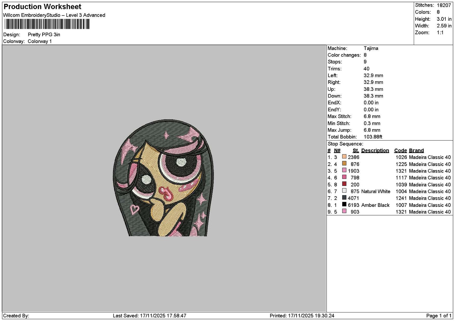 Blossom1711 Embroidery File 6 sizes