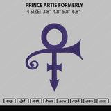 Prince Artis Formerly Embroidery File 4 size