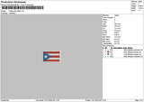 Puertorico Flag Embroidery File 6 sizes