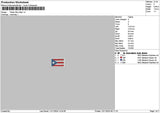 Puertorico Flag Embroidery File 6 sizes