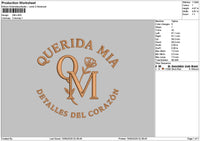 Qmtext Embroidery File 6 sizes