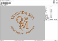 Qmtext Embroidery File 6 sizes