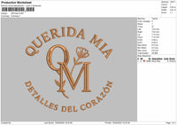 Qmtext Embroidery File 6 sizes