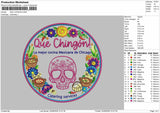 Que Text Embroidery Machine Design File 6 sizes