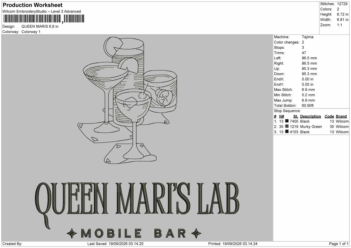Queen Text 1909 Embroidery Machine Design File 6 sizes