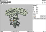 Quicktext Embroidery File 6 sizes
