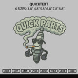 Quicktext Embroidery File 6 sizes