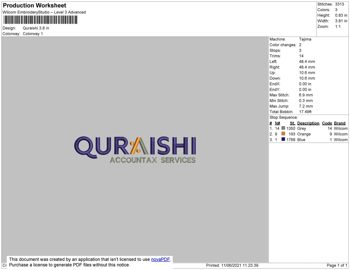 Quraishi Embroidery FIle 4 size