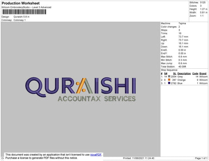 Quraishi Embroidery FIle 4 size