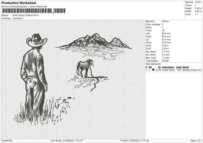 Quiet Heavy Embroidery File 5 sizes
