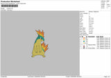 Quilava Pokemon Embroidery File