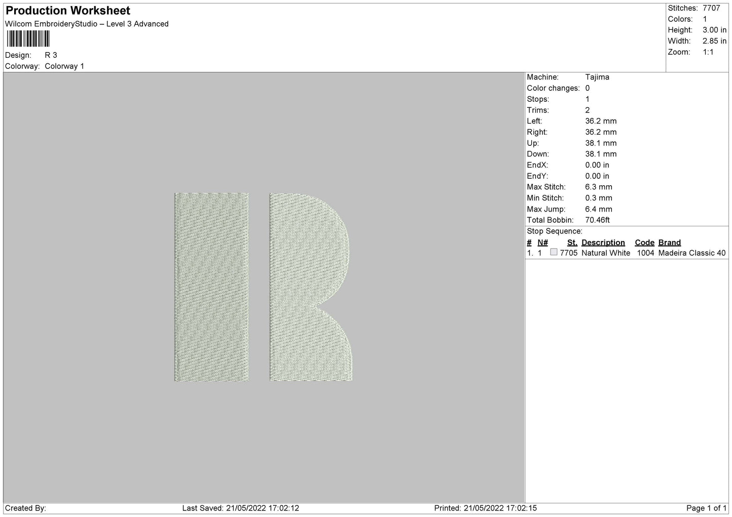 R Alphabet Embroidery File 4 size