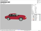 Red Car V2 Embroidery File 4 size