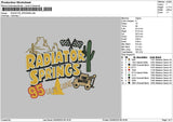 Radiatortext Embroidery File 6 sizes