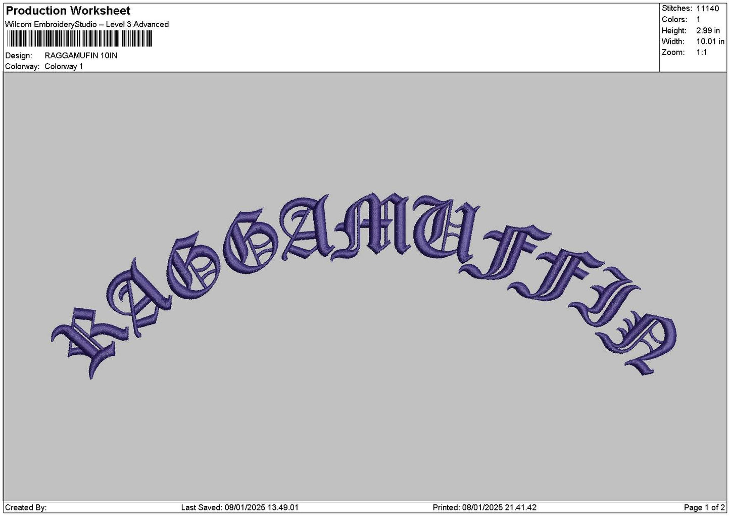 Separate Designs 0801 Embroidery 5 Designs