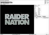Raidertext 02 Embroidery File 6 sizes