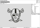 Raiders App 1202 Embroidery File 6 sizes