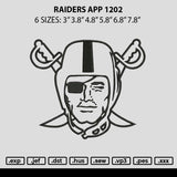 Raiders App 1202 Embroidery File 6 sizes