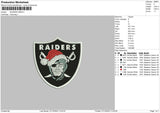 Raiders Xmas Embroidery File 6 sizes